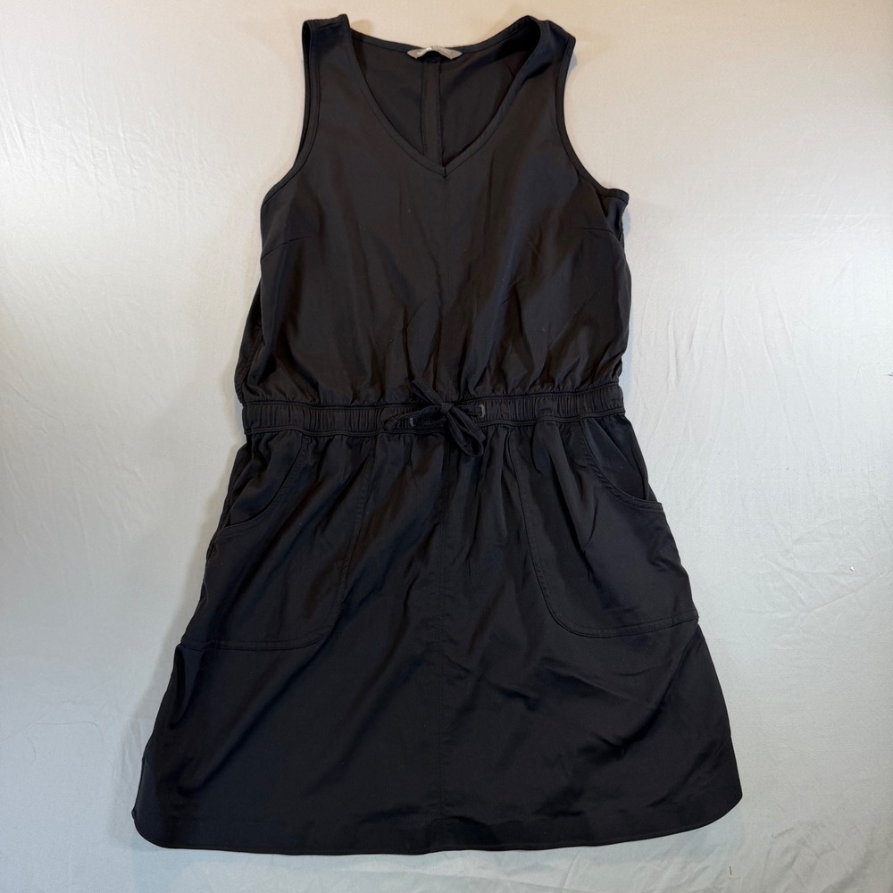 The North Face Never Stop Wearing Dress Black Herringbone Sleeveless V-Neck L